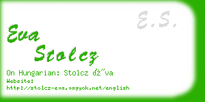 eva stolcz business card